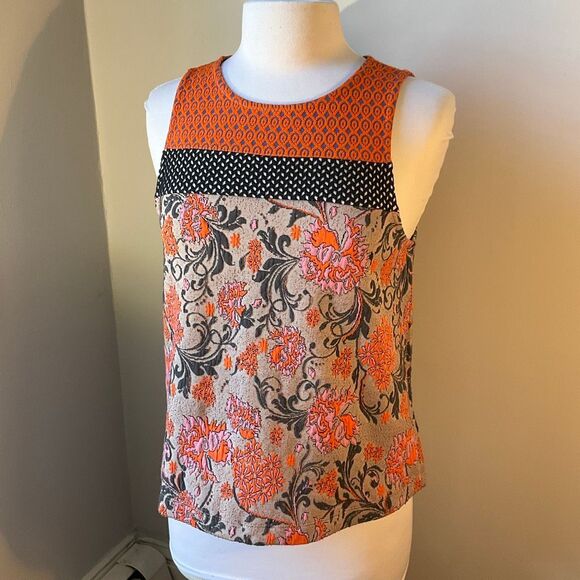 Meadow Rue by Anthropologie, Small, Poppy Jacquard Tank. Grannycore - Picture 8 of 16